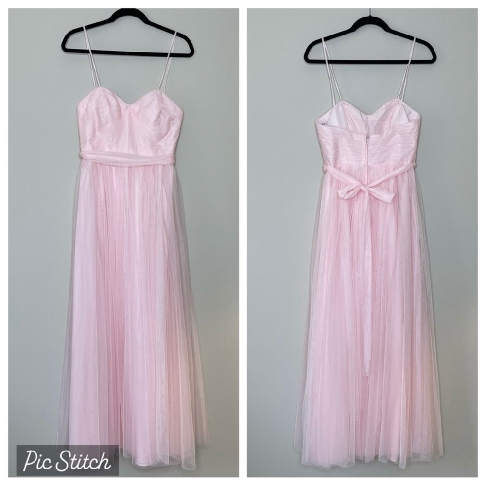 Wtoo Elegant Strapless Blush Pink Tulle Special Occasion Dress Evening Gown - Picture 13 of 14